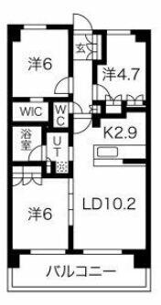 東京都葛飾区東金町６丁目(賃貸マンション3LDK・4階・64.53㎡)の写真 その2