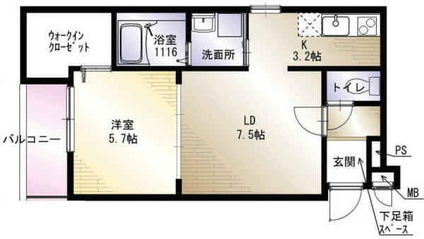 フジパレス上神田１番館 102｜大阪府寝屋川市上神田１丁目(賃貸アパート1LDK・1階・40.11㎡)の写真 その2