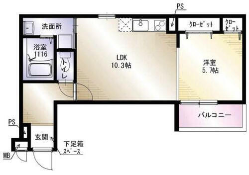 同じ建物の物件間取り写真 - ID:227084089376