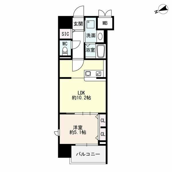 ザ・シンフォニア新栄　ＴＨＥ　ＳＩＮＦＯＮＩＡ　ＳＨＩＮＳＡＫＡＥ　 501｜愛知県名古屋市中区新栄２丁目(賃貸マンション1LDK・5階・39.29㎡)の写真 その2