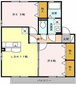 ＥＸＣＥＬＣＯＵＲＴ２５６０｜神奈川県横浜市泉区岡津町(賃貸アパート2LDK・1階・55.44㎡)の写真 その2