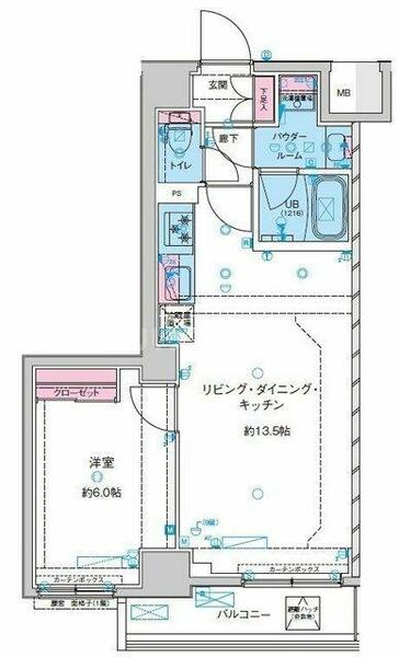 ＧＥＮＯＶＩＡ鐘ヶ淵 604｜東京都墨田区墨田２丁目(賃貸マンション1LDK・6階・42.94㎡)の写真 その2