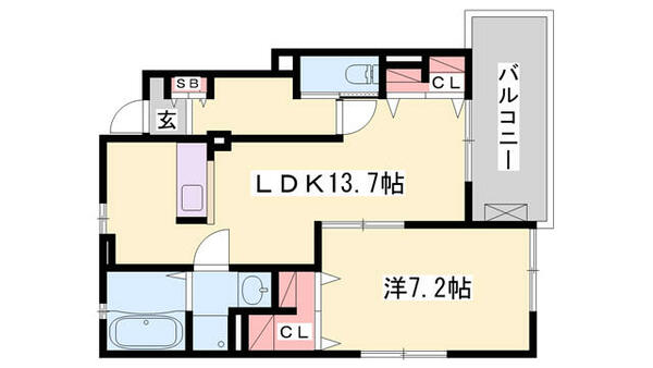 ラッフィナート２ 102｜兵庫県西脇市和田町(賃貸アパート1LDK・1階・46.03㎡)の写真 その2