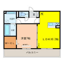 岐阜県各務原市蘇原早苗町（賃貸アパート1LDK・1階・45.04㎡） その2