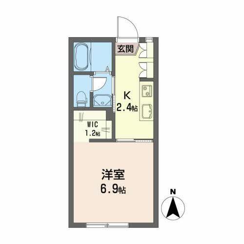 グレ・ＹＯＫＯＨＡＭＡ　Ｂ 103｜宮城県仙台市太白区長町２丁目(賃貸アパート1K・1階・24.50㎡)の写真 その2