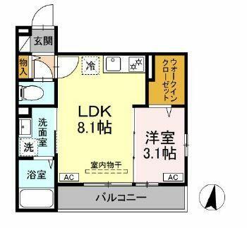 クローネ湘南｜神奈川県平塚市八重咲町(賃貸アパート1LDK・3階・29.78㎡)の写真 その2