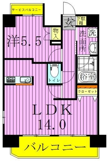 東京都足立区西新井６丁目(賃貸マンション1LDK・6階・46.97㎡)の写真 その2