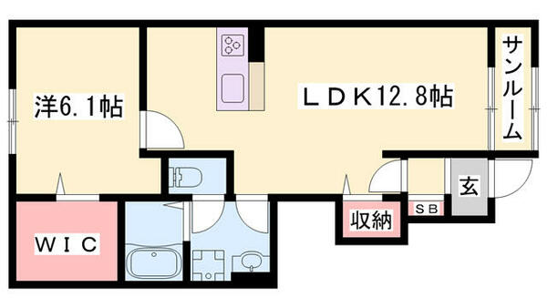 プレッソ姫路東１ 103｜兵庫県姫路市継(賃貸アパート1LDK・1階・50.16㎡)の写真 その2