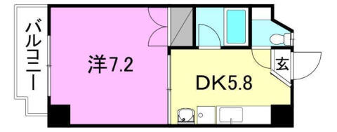 ラッセルスクエア松山市駅　Ａ・Ｂ棟 B513｜愛媛県松山市永代町(賃貸マンション1DK・5階・26.80㎡)の写真 その2