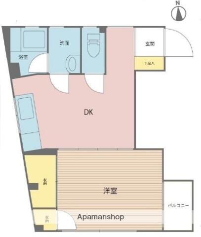新宿サンライズマンション｜東京都新宿区新宿６丁目(賃貸マンション1DK・2階・30.00㎡)の写真 その2