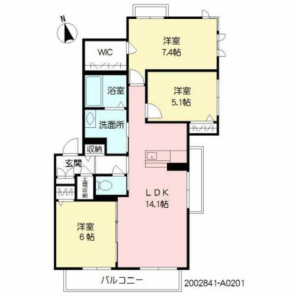 ブラン・ベレオ A0201｜大分県中津市中央町１丁目(賃貸マンション3LDK・2階・76.23㎡)の写真 その2