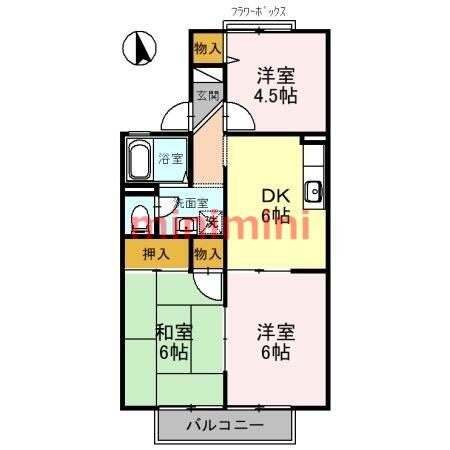 グレースハイムＢ棟｜大阪府高槻市野田４丁目(賃貸アパート3DK・2階・50.31㎡)の写真 その2