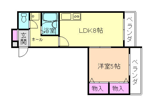 大阪府豊中市曽根東町６丁目（マンション）の賃貸物件の間取り