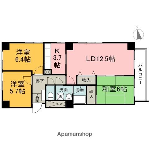 同じ建物の物件間取り写真 - ID:211046521065