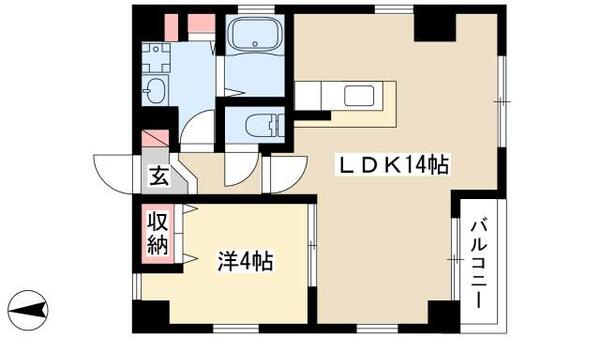 ロイヤルレジデンス高畑 402｜愛知県名古屋市中川区高畑３丁目(賃貸マンション1LDK・4階・40.26㎡)の写真 その2