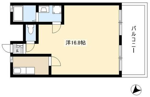 富弘ビル201の間取り