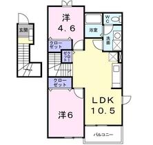 愛知県西尾市巨海町北浜田（賃貸アパート2LDK・2階・51.67㎡） その2