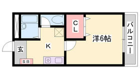 ロジュマン松嶋 201 ｜ 兵庫県姫路市北条宮の町（賃貸アパート1K・2階・20.65㎡） その2