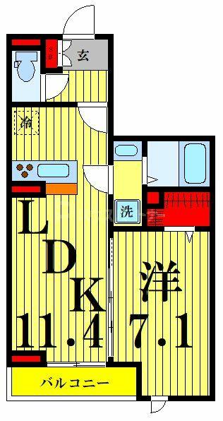 レクシア西保木間 302｜東京都足立区西保木間１丁目(賃貸アパート1LDK・3階・41.85㎡)の写真 その2