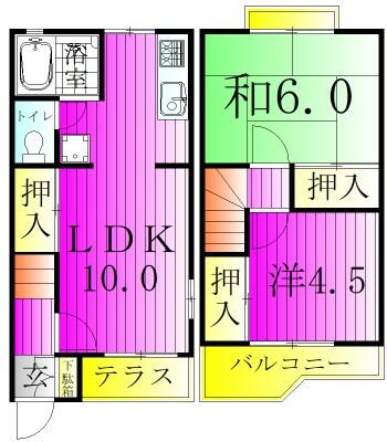 エス・ペランス 105｜千葉県柏市緑台(賃貸アパート2LDK・1階・47.74㎡)の写真 その2