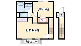 プリムールコート 202 ｜ 兵庫県姫路市西庄（賃貸アパート1LDK・2階・43.63㎡） その2