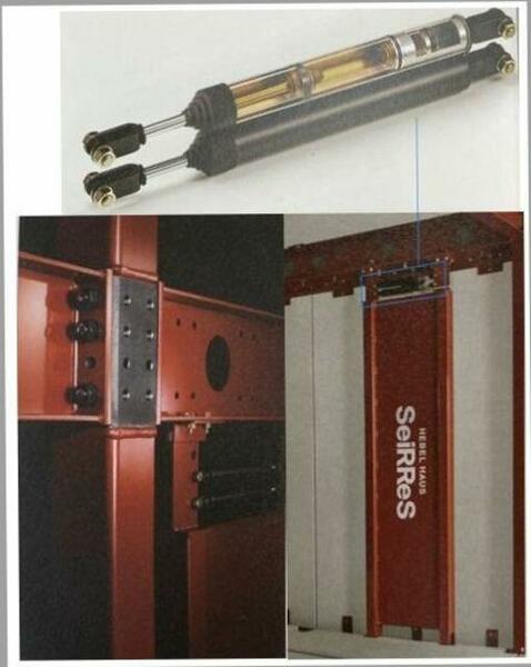 鋼製パネルとオイルダンパー2本の制震システムを採用！