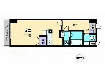 ＡＸｉＳ空港通 305｜愛媛県松山市空港通１丁目(賃貸マンション1K・3階・29.57㎡)の写真 その2