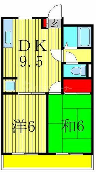 ハイツタナカ第１｜東京都葛飾区水元２丁目(賃貸マンション2DK・2階・42.50㎡)の写真 その2