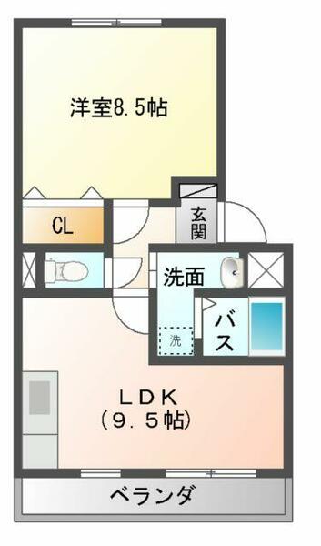 パシフィックレインボー 1102｜青森県八戸市小中野１丁目(賃貸マンション1LDK・1階・42.86㎡)の写真 その2