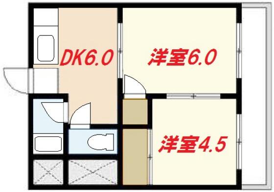 アーバンハイム｜広島県広島市安佐南区緑井３丁目(賃貸アパート2DK・2階・35.00㎡)の写真 その2