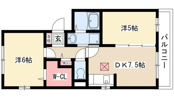 ウィン　エレガンス 202｜愛知県名古屋市中村区宿跡町２丁目(賃貸アパート2DK・2階・44.63㎡)の写真 その2