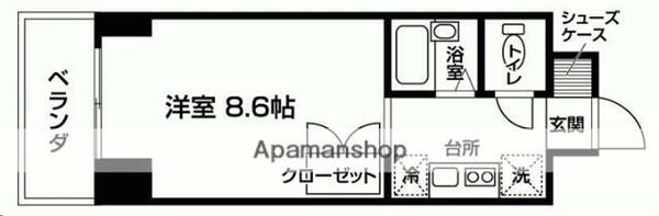 宮城県仙台市若林区新寺３丁目(賃貸マンション1K・7階・24.39㎡)の写真 その2