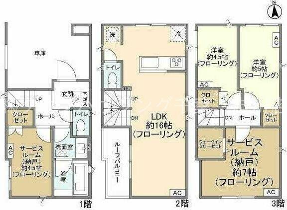 Ｋｏｌｅｔ浦安高洲＃０４ -｜千葉県浦安市高洲１丁目(賃貸一戸建2SLDK・--・85.70㎡)の写真 その2