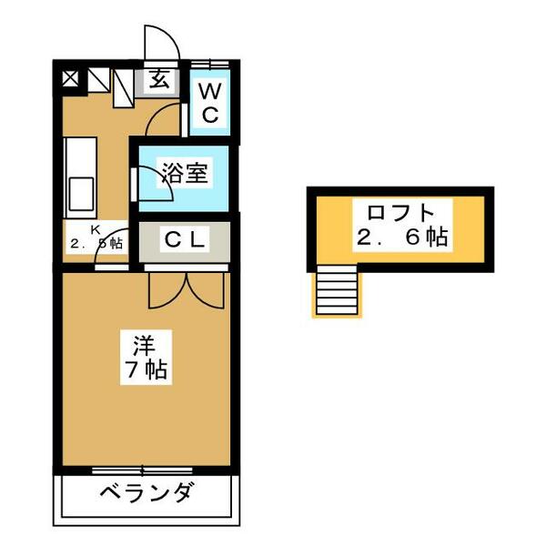 サンコテージＢ｜宮城県名取市増田５丁目(賃貸アパート1K・1階・23.19㎡)の写真 その2