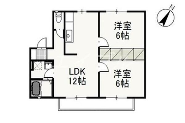 リーヴァ妹尾　Ｂ｜岡山県岡山市南区妹尾(賃貸アパート2LDK・2階・53.00㎡)の写真 その2