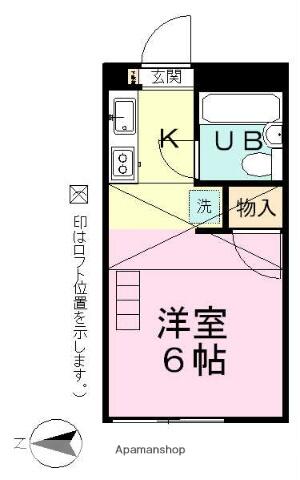 ベルシオン｜千葉県船橋市習志野台５丁目(賃貸アパート1K・1階・17.39㎡)の写真 その2