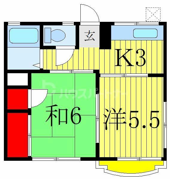 シティハイム　アオヤマ 201｜千葉県我孫子市青山台４丁目(賃貸アパート2K・2階・27.06㎡)の写真 その2