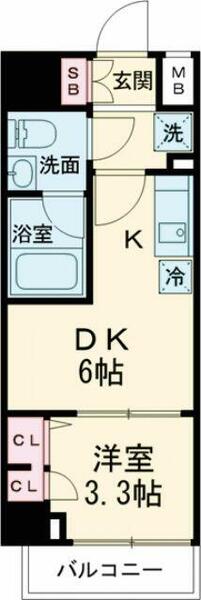 東京都葛飾区白鳥１丁目(賃貸マンション1DK・3階・25.68㎡)の写真 その2