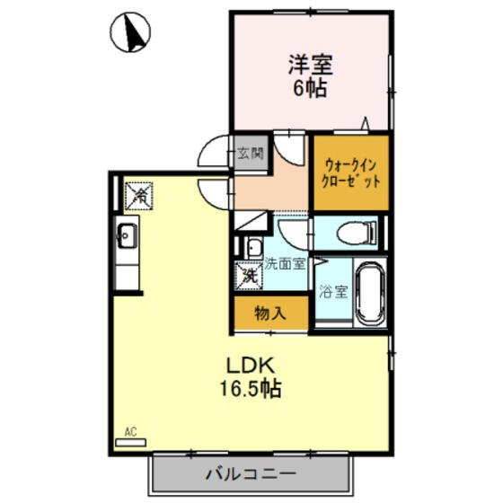 フォレストＢ棟 201｜富山県富山市上大久保(賃貸アパート2DK・1階・54.62㎡)の写真 その2