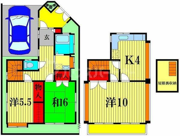 鎌ヶ谷西佐津間戸建 1｜千葉県鎌ケ谷市西佐津間１丁目(賃貸一戸建2LDK・--・67.51㎡)の写真 その2