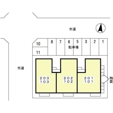 フォンティーヌ有楽｜新潟県新潟市東区有楽２丁目(賃貸アパート2LDK・1階・53.72㎡)の写真 その9