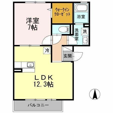 コンフィデンテ２ 302｜神奈川県厚木市妻田西３丁目(賃貸アパート1LDK・3階・46.47㎡)の写真 その2