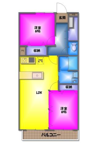 オーヴィラージュⅡ　三島市賃貸マンション｜静岡県三島市徳倉(賃貸マンション2LDK・4階・63.18㎡)の写真 その2