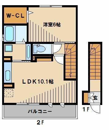 東京都練馬区大泉学園町８丁目(賃貸アパート1LDK・2階・44.88㎡)の写真 その2