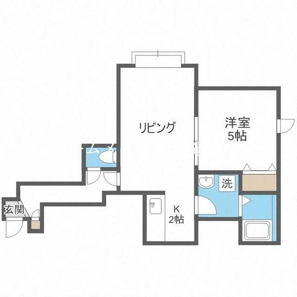 パシフィックオーシャン 201｜北海道札幌市東区北五十一条東２丁目(賃貸アパート1LDK・3階・34.85㎡)の写真 その2