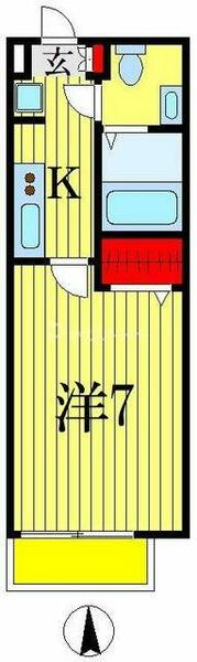 プリモクラッセ登戸 102｜千葉県千葉市中央区登戸１丁目(賃貸マンション1K・1階・21.15㎡)の写真 その2