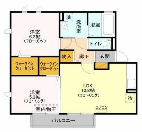 埼玉県川口市大字石神(賃貸アパート2LDK・2階・55.47㎡)の写真 その2