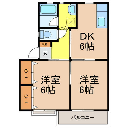 アゼリアコートE_間取り_0