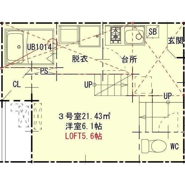 愛知県名古屋市熱田区大宝４丁目(賃貸アパート1SK・1階・21.43㎡)の写真 その2