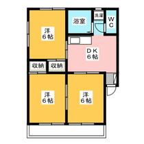 ホワイトレヂデンス寺澤 101 ｜ 長野県長野市大字東和田（賃貸アパート3DK・1階・48.60㎡） その2